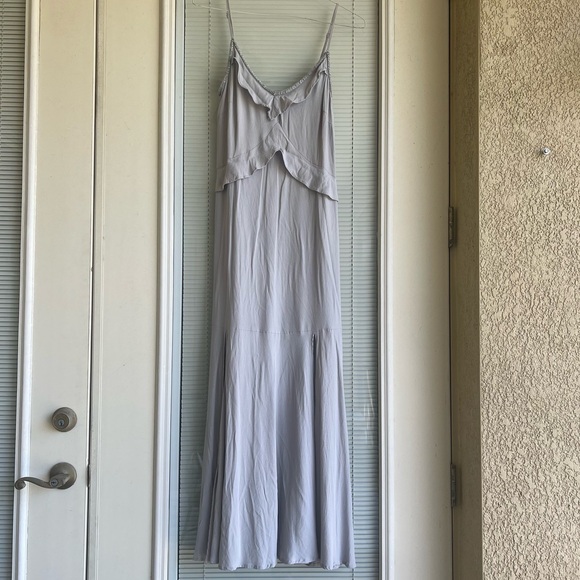 Lovestitch Light purplish Gray Elegant Maxi Dress with Beaded Details - Picture 1 of 15